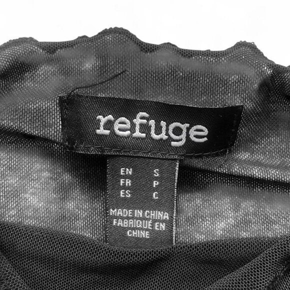 Refuge Black Mesh Crop Top - Picture 3 of 4